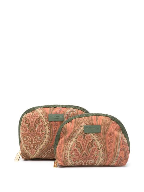 ETRO paisley-print makeup bag set - Brown