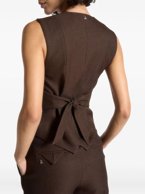 Manière De Voir Christine Cinch tailored waistcoat - Brown