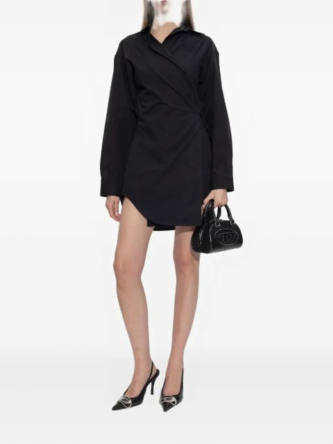 Diesel D-Delphos-S1 wrap logo-embroidery dress - Black