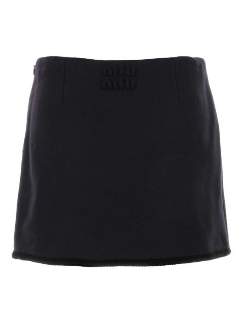 Miu Miu wool mini skirt - Blue - zdjęcie produktu nr 2