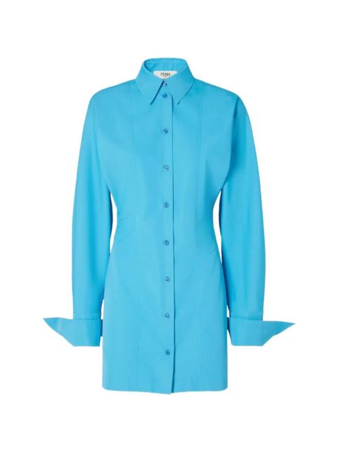 FENDI buttoned collared dress - Blue - zdjęcie produktu nr 1