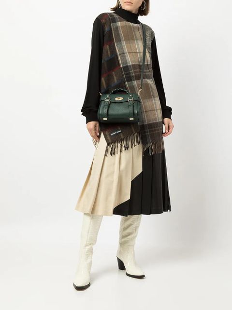 Mulberry mini Alexa heavy-grain satchel bag - Green - zdjęcie produktu nr 2