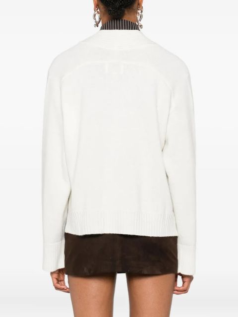 LouLou de Saison button-fastening ribbed cardigan - Neutrals