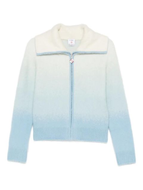 Casablanca zip collared cardigan - White - zdjęcie produktu nr 1