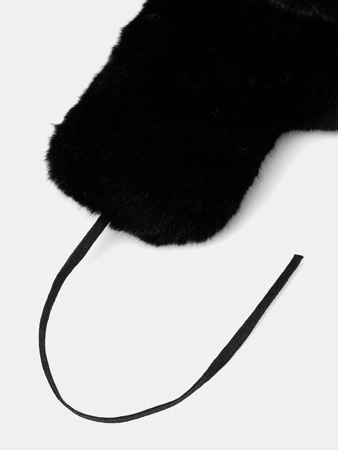 Kangol czapka FAUX FUR TRAPPER kolor czarny K4301ST.BK001