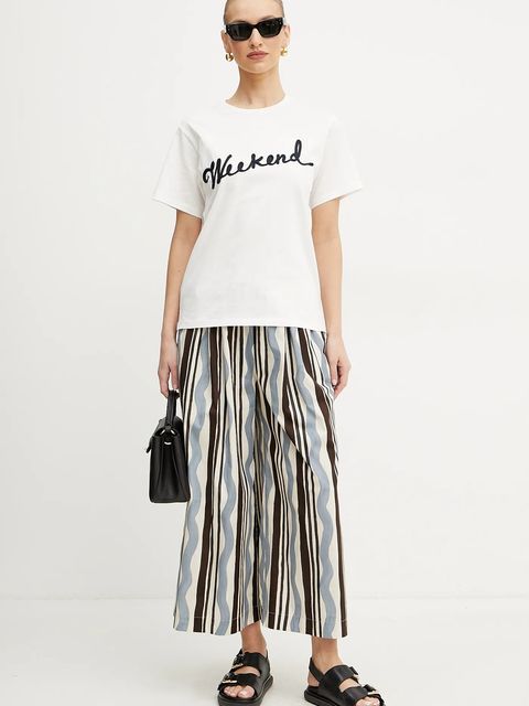 Weekend Max Mara spodnie bawełniane - zdjęcie produktu nr 1