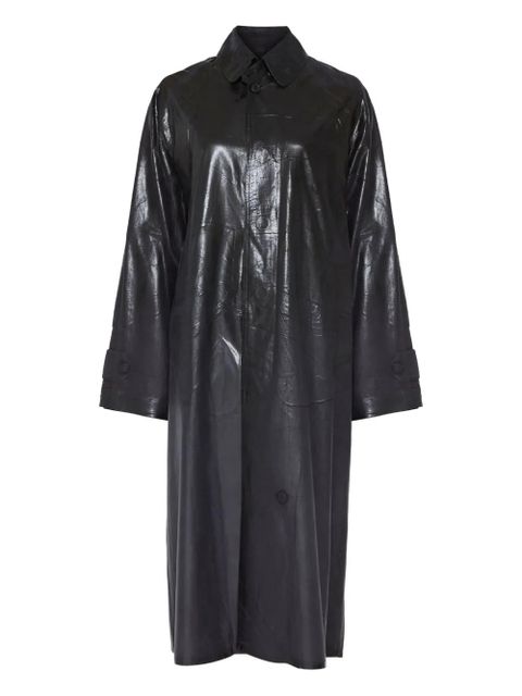 Maison Margiela crackle-effect raincoat - Black - zdjęcie produktu nr 1