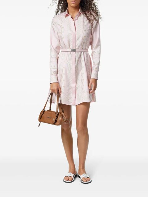 Versace Treasure silk midi shirt dress - Pink