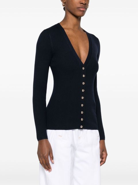 SANDRO ribbed cardigan - Blue