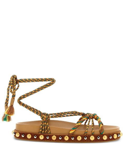 Aquazzura Tropical leather sandals - Brown - zdjęcie produktu nr 1