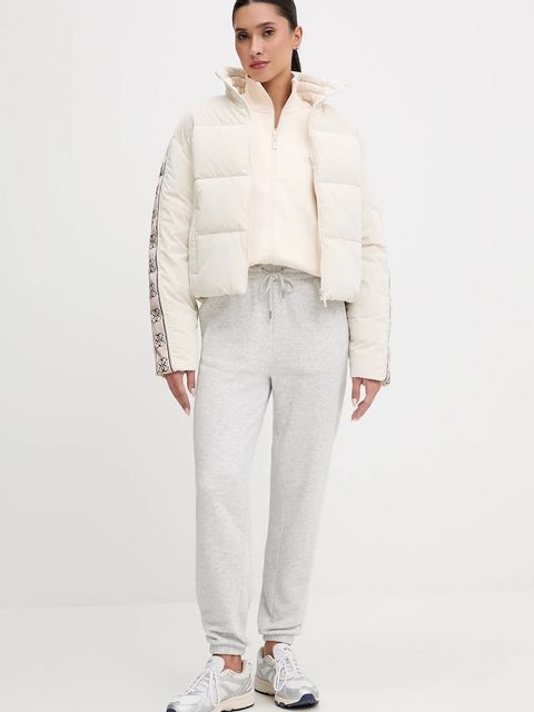 Guess bluza OCTAVIA damska kolor beżowy z kapturem z aplikacją V5BQ15 KCX22 - zdjęcie produktu nr 2