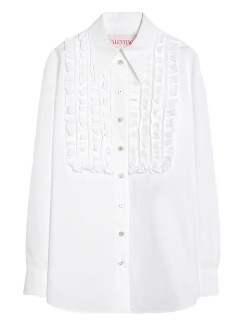 Valentino Garavani ruffled long-sleeve shirt - White - zdjęcie produktu nr 1