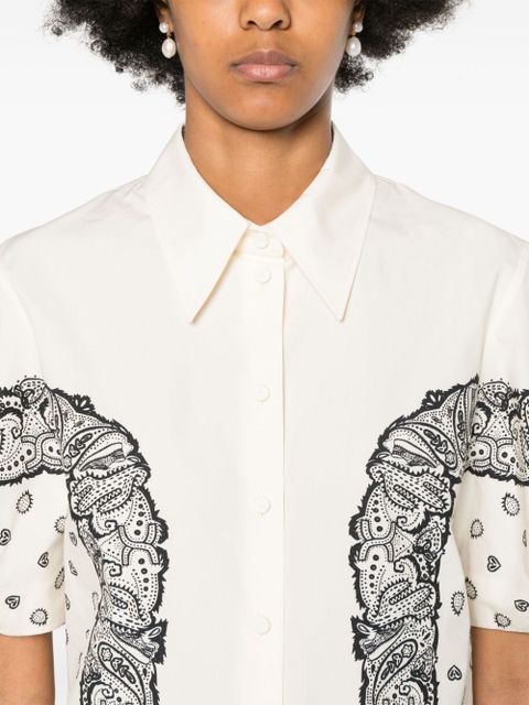 Chloé bandana-print cotton blouse - Neutrals