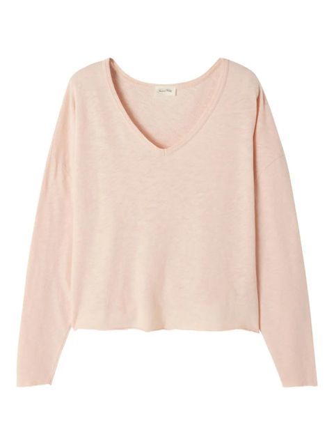American Vintage Sonoma long-sleeve V-neck T-shirt - Pink - zdjęcie produktu nr 1