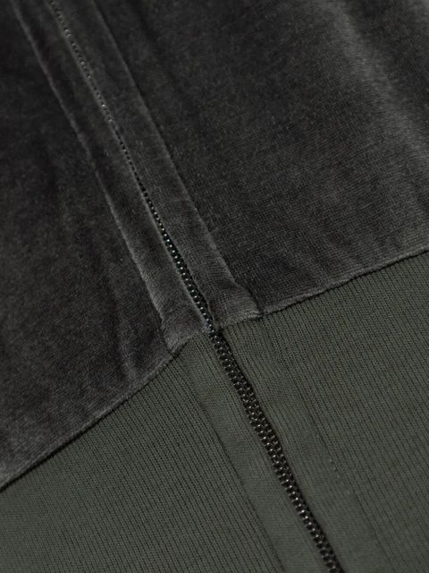 Balenciaga velour zip-up hoodie - Grey