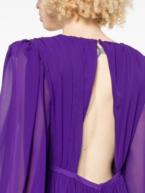 PINKO Pelagos V-neck maxi dress - Purple