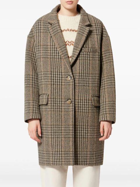 MARANT ÉTOILE Limiza check button coat - Brown - zdjęcie produktu nr 2