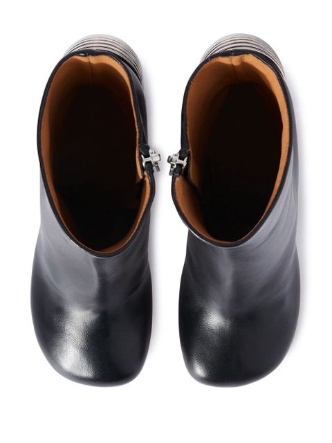 Off-White Spring leather ankle boots - Black