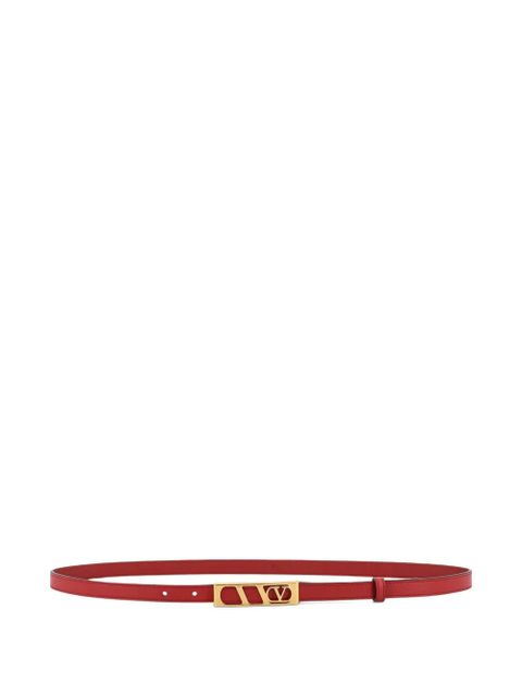 Valentino Garavani logo-buckle leather belt - Red - zdjęcie produktu nr 1