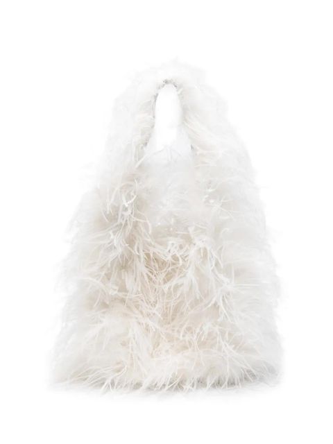 Yves Salomon feather shoulder bag - White - zdjęcie produktu nr 1
