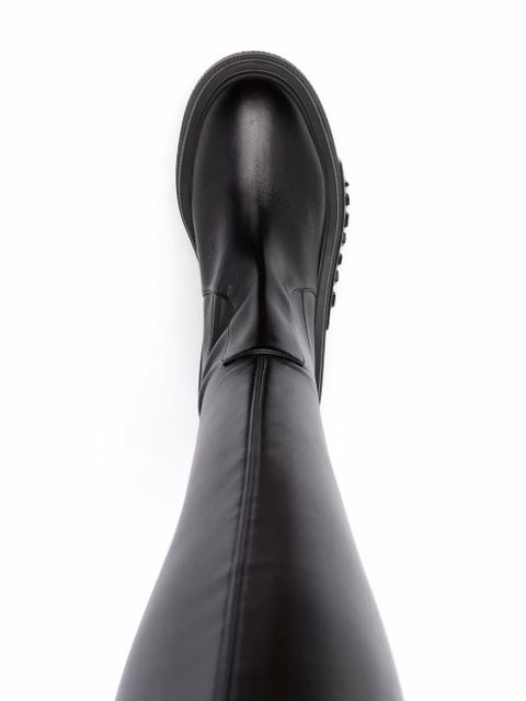 Casadei C-Chain thigh-high boots - Black