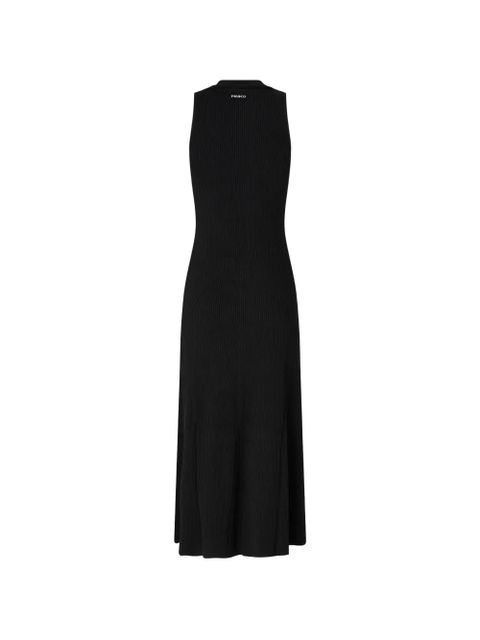 PINKO collared ribbed maxi dress - Black - zdjęcie produktu nr 2