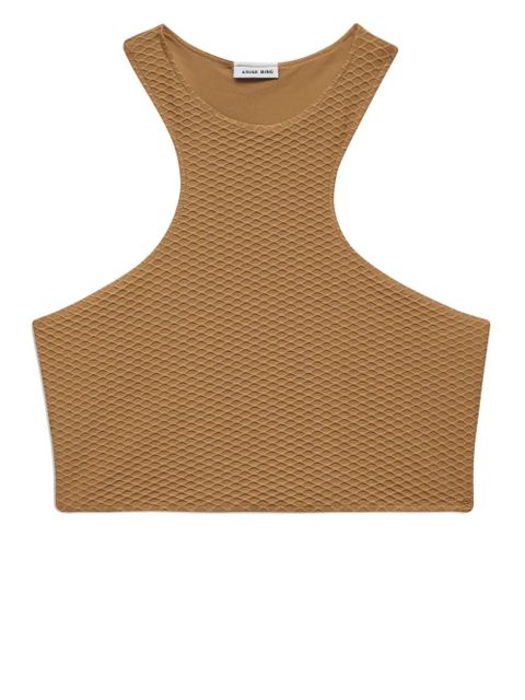 ANINE BING waffle-effect bikini top - Brown - zdjęcie produktu nr 1