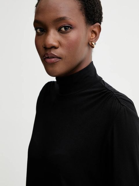 Marc O'Polo bluzka damska kolor czarny gładka 510214952225