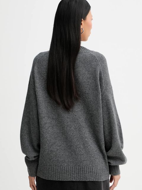 Marc O'Polo sweter z dodatkiem wełny damski kolor szary 510609060235 - zdjęcie produktu nr 2