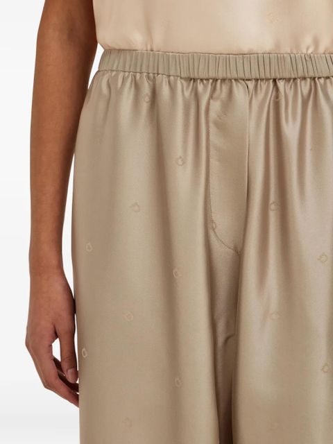 Ferragamo silk trousers - Neutrals