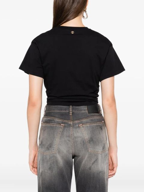 Rabanne ring-detail T-shirt - Black - zdjęcie produktu nr 2