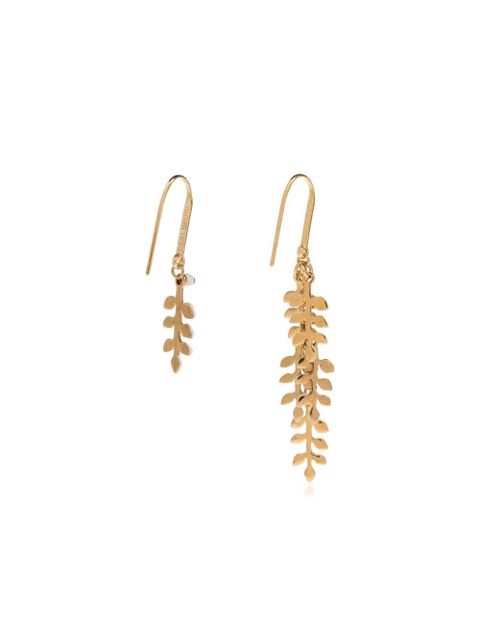 ISABEL MARANT leaf drop earrings - Gold