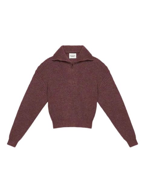 MARANT ÉTOILE Danita zip-up colar sweater - Purple - zdjęcie produktu nr 1