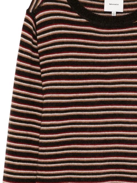 Reformation striped cashmere jumper - Brown - zdjęcie produktu nr 2
