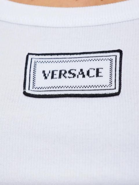Versace logo-embroidered top - White - zdjęcie produktu nr 2