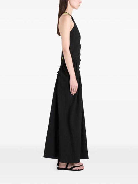 Proenza Schouler Sirena one-shoulder ruched maxi dress - Black