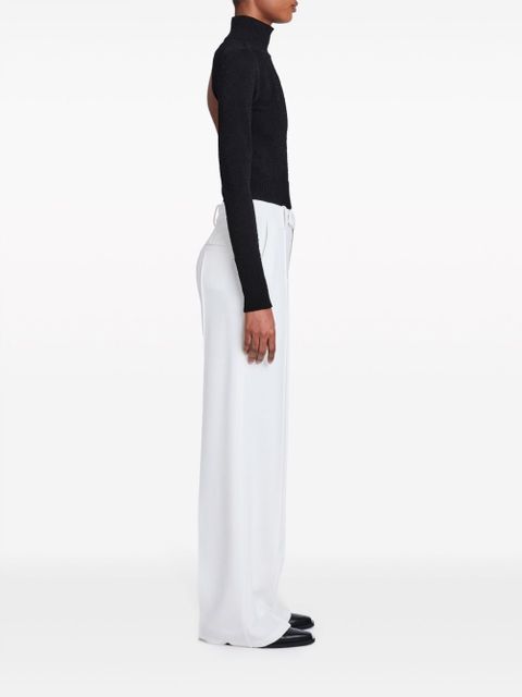 Proenza Schouler Weyes Pant In Matte Viscose Crepe - White - zdjęcie produktu nr 2