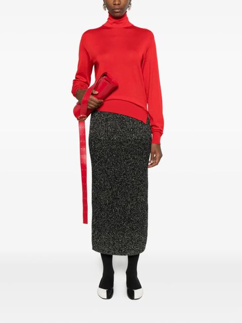 Jil Sander turtleneck knitted sweater - Red - zdjęcie produktu nr 2