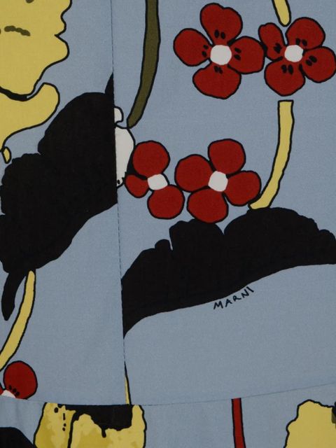 Marni floral sleeveless dress - Blue