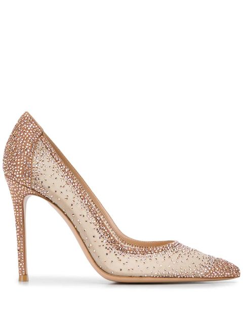 Gianvito Rossi Rania 105mm rhinestone pumps - Pink - zdjęcie produktu nr 1