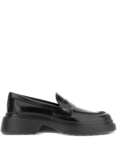 Tod's platform leather loafers - Black - zdjęcie produktu nr 1