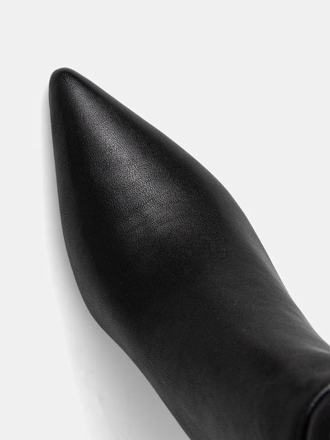 Answear.LAB kozaki skórzane kolor czarny na szpilce - zdjęcie produktu nr 2