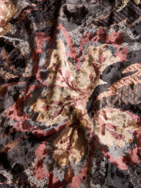 ETRO printed chenille midi dress - Black