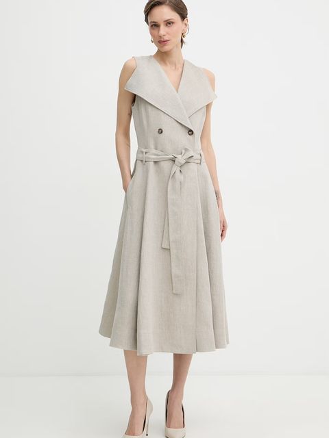 BOSS sukienka lniana Datrena1 - zdjęcie produktu nr 1