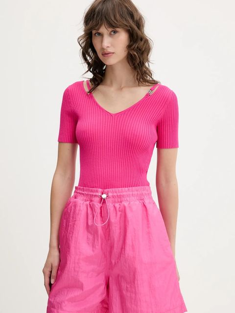 HUGO sweter damski kolor różowy lekki 50538223 - zdjęcie produktu nr 1