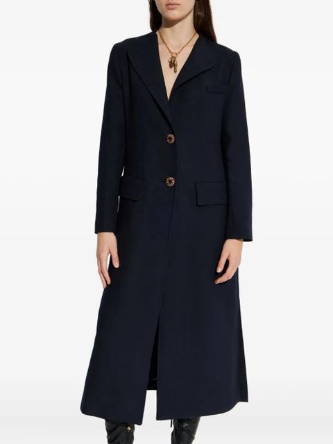 ETRO embroidered-button coat - Black