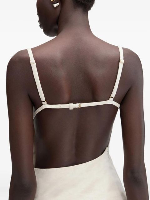Jacquemus Saudade draped open-back maxi dress - Neutrals