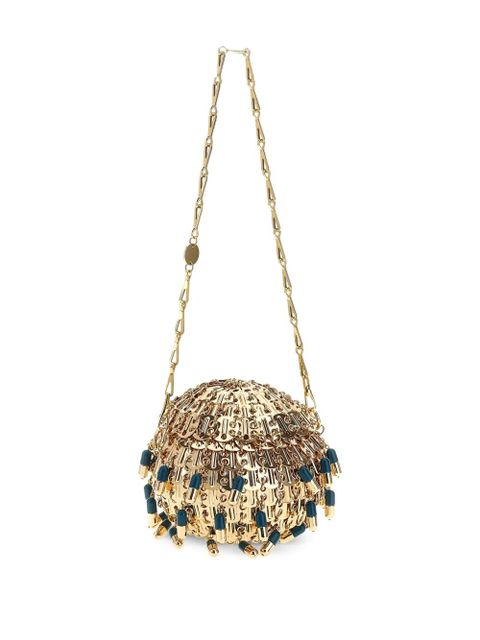 Rabanne mini 1969 pill-embellished shoulder bag - Gold
