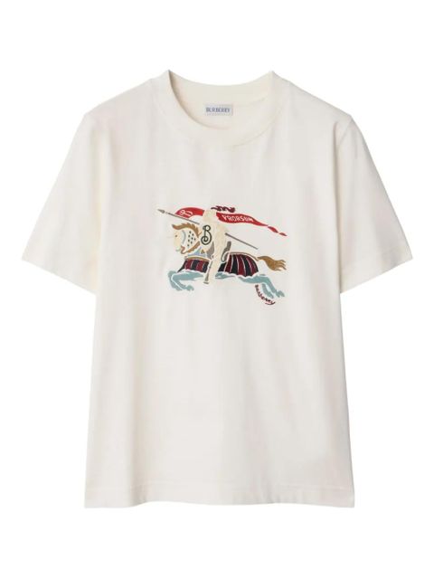 Burberry EKD embroidered cotton T-shirt - White - zdjęcie produktu nr 1