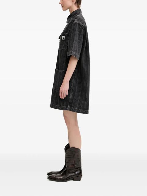 Carhartt WIP pinstripe shirt dress - Black